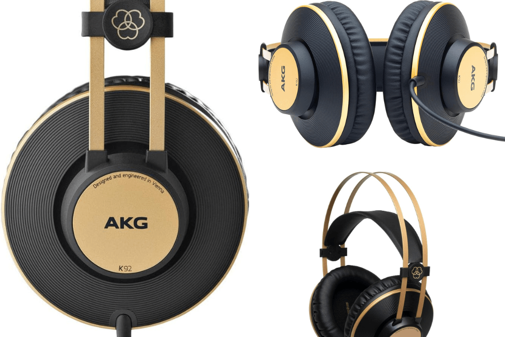 Imagem do fone de Ouvido Profissional AKG K92 - Preto/Dourado