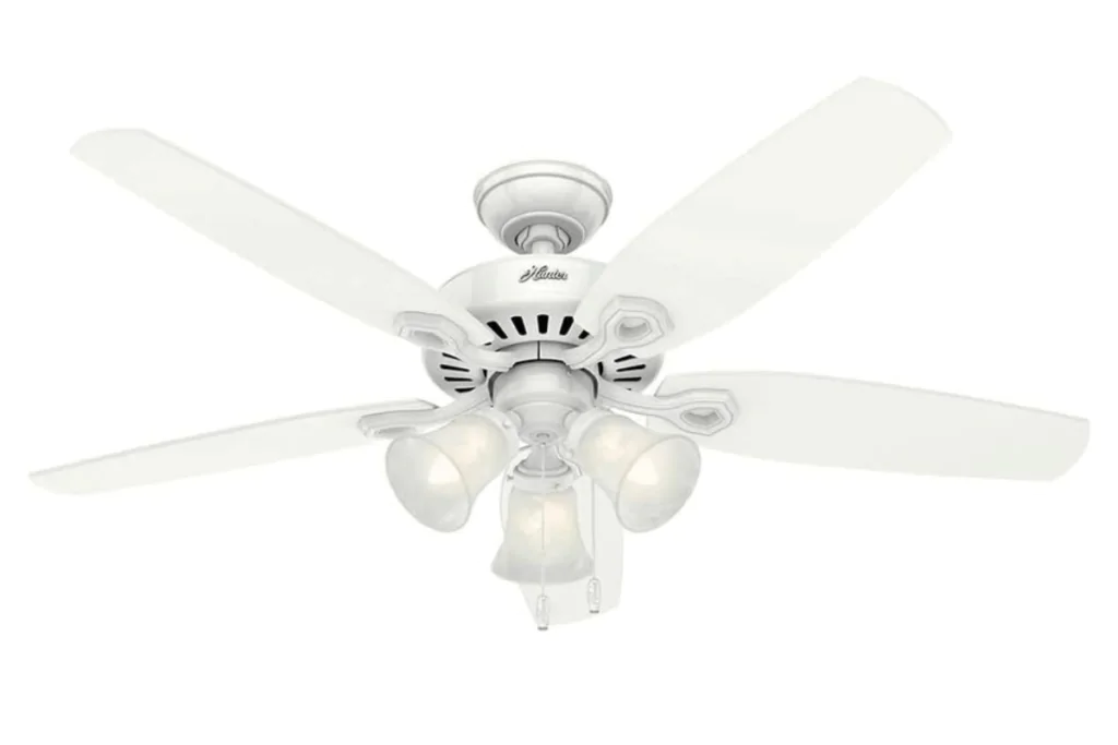 imagem do ventilador de teto Builder Plus Branco da Hunter